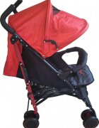 Baby Care Carucior pentru copii Pro 803B Rosu cu imprimeu pliere tip umbrela Sport Spatar reglabil in 7 trepte Pozitie somn Amortizoare Cadru din aluminiu