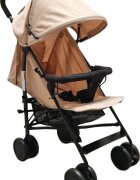 Baby Care Carucior pentru copii PRO 818B Beige sport tip umbrela Spatar reglabil in 7 trepte Pozitie somn Amortizoare Frana picior Pliabil