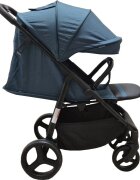 Baby Care Carucior pentru copii Pro S 508 Albastru Turquoise Cadru aluminiu Spatar reglabil in 3 trepte Husa picioare Frana picior Pliabil