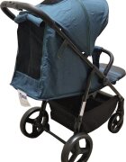 Baby Care Carucior pentru copii Pro S 508 Albastru Turquoise Cadru aluminiu Spatar reglabil in 3 trepte Husa picioare Frana picior Pliabil