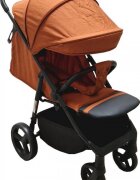 Baby Care Carucior pentru copii Pro S 508 Portocaliu Gold Cadru aluminiu Spatar reglabil in 3 trepte Husa picioare Frana picior Pliabil