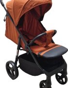 Baby Care Carucior pentru copii Pro S 508 Portocaliu Gold Cadru aluminiu Spatar reglabil in 3 trepte Husa picioare Frana picior Pliabil