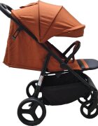 Baby Care Carucior pentru copii Pro S 508 Portocaliu Gold Cadru aluminiu Spatar reglabil in 3 trepte Husa picioare Frana picior Pliabil
