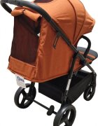 Baby Care Carucior pentru copii Pro S 508 Portocaliu Gold Cadru aluminiu Spatar reglabil in 3 trepte Husa picioare Frana picior Pliabil