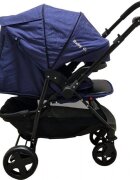 Baby Care Carucior pentru copii Pro SK10 Albastru cu Maner reversibil Spatar reglabil in 3 trepte Frana picior Pliabil