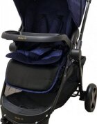 Baby Care Carucior pentru copii Pro SK10 Albastru cu Maner reversibil Spatar reglabil in 3 trepte Frana picior Pliabil