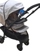 Baby Care Carucior pentru copii Pro SK10 Gri Deschis cu Maner reversibil Spatar reglabil in 3 trepte Frana picior Pliabil