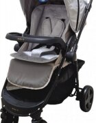 Baby Care Carucior pentru copii Pro SK10 Gri Deschis cu Maner reversibil Spatar reglabil in 3 trepte Frana picior Pliabil