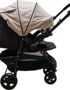 Baby Care Carucior pentru copii Pro SK10 Maro Gold cu Maner reversibil Spatar reglabil in 3 trepte Frana picior Pliabil