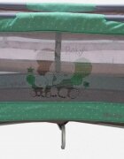 Baby Care Patut pentru copii PRO FMG Maro Verde 120x60 cm Pliabil 2 Niveluri de inaltime Cu geanta transport inclusa Plasa insecte