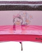 Baby Care Patut pentru copii PRO FMG Roz 120x60 cm Pliabil 2 Niveluri de inaltime Cu geanta transport inclusa Plasa insecte
