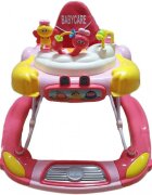 Baby Care Premergator cu sistem de balansare Bunny Roz cu sistem de balansare 8 Roti Pliabil Cu Melodii