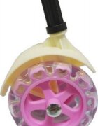 Baby Care Premergator pentru copii H914 Ratusca Roz cu roti din silicon melodii si functie balansoar