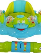 Baby Care Premergator pentru copii H914 Ratusca Verde Turquoise cu roti din silicon melodii si functie balansoar