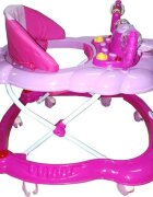 Baby Care Premergator Ratusca Roz reglabil in 3 trepte pliabil 8 Roti cu melodii