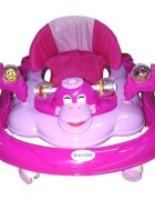 Baby Care Premergator Ratusca Roz reglabil in 3 trepte pliabil 8 Roti cu melodii