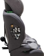 Baby Care Scaun auto cu Isofix Safety Plus Gri 9-36 kg Omologare R-129 i-Size Tetiera reglabila Sistem de prindere in centura de siguranta Husa detasabila