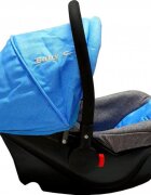 Baby Care Scaun auto Pro Albastru Gri Jeans 0-13 kg maner reglabil captuseala confortabila Omologare R-129 i-Size