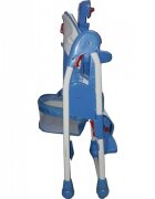 Baby Care Scaun de masa pentru copii Albastru reglabil in 3 trepte pliabil centura de siguranta sezut confortabil masuta detasabila