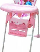 Baby Care Scaun de masa pentru copii CC Cangur Roz reglabil in 3 trepte pliabil centura de siguranta sezut confortabil masuta detasabila pozitie somn cosulet de depozitare