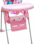 Baby Care Scaun de masa pentru copii CC Cangur Roz reglabil in 3 trepte pliabil centura de siguranta sezut confortabil masuta detasabila pozitie somn cosulet de depozitare