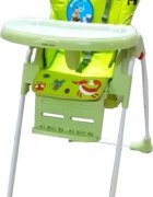 Baby Care Scaun de masa pentru copii CC Prietenii din Padure Verde reglabil in 3 trepte pliabil centura de siguranta sezut confortabil masuta detasabila pozitie somn cosulet de depozitare