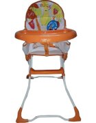 Baby Care Scaun de masa pentru copii Portocaliu pliabil centura de siguranta sezut confortabil masuta detasabila