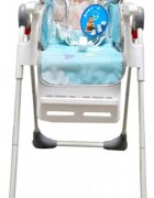 Baby Care Scaun de masa pentru copii si bebe CC Animalute Albastru reglabil in 3 trepte Pliabil Centura de siguranta Sezut confortabil Masuta detasabila Pozitie somn Cosulet de depozitare