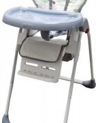 Baby Care Scaun de masa pentru copii si bebe CC Elefanti Gri reglabil in 3 trepte Pliabil Centura de siguranta Sezut confortabil Masuta detasabila Pozitie somn Cosulet de depozitare