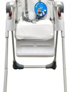 Baby Care Scaun de masa pentru copii si bebe CC Elefanti Gri reglabil in 3 trepte Pliabil Centura de siguranta Sezut confortabil Masuta detasabila Pozitie somn Cosulet de depozitare