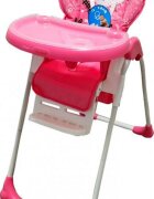 Baby Care Scaun de masa pentru copii si bebe CC Pisicuta Roz reglabil in 3 trepte Pliabil Centura de siguranta Sezut confortabil Masuta detasabila Pozitie somn Cosulet de depozitare