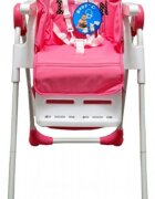 Baby Care Scaun de masa pentru copii si bebe CC Pisicuta Roz reglabil in 3 trepte Pliabil Centura de siguranta Sezut confortabil Masuta detasabila Pozitie somn Cosulet de depozitare