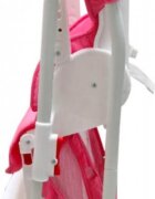 Baby Care Scaun de masa pentru copii si bebe CC Pisicuta Roz reglabil in 3 trepte Pliabil Centura de siguranta Sezut confortabil Masuta detasabila Pozitie somn Cosulet de depozitare