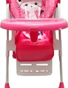 Baby Care Scaun de masa pentru copii si bebe CC Pisicuta Roz reglabil in 3 trepte Pliabil Centura de siguranta Sezut confortabil Masuta detasabila Pozitie somn Cosulet de depozitare