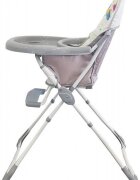 Baby Care Scaun de masa pentru copii si bebe CH Pliabil Centura de siguranta Sezut confortabil Masuta detasabila Model Elefanti Gri