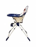 Baby Care Scaun de masa pentru copii si bebe CH Pliabil Centura de siguranta Sezut confortabil Masuta detasabila Model Micul Matelot Alb cu Albastru