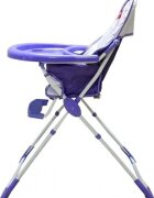 Baby Care Scaun de masa pentru copii si bebe CH Pliabil Centura de siguranta Sezut confortabil Masuta detasabila Model Ursulet Mov