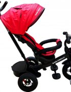Baby Care Tricicleta pentru copii Turbo Bike Rosu cu copertina roti din cauciuc pozitie somn maner pentru parinti scaun reversibil cu invartire 360 grade cadru metalic dimensiuni 110x45x90 cm
