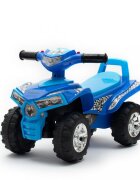 BABY MIX ATV Ride On fara pedale Super ATV Blue cu muzica si luminimanere ergonomicespatiu de depozitaresistem anti-rasturnareroti rezistentede la 12 luni sau maxim 23kg