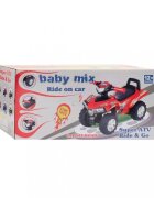 BABY MIX ATV Ride On fara pedale Super ATV Pink cu muzica si luminimanere ergonomicespatiu de depozitaresistem anti-rasturnareroti rezistentede la 12 luni sau maxim 23kg