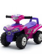 BABY MIX ATV Ride On fara pedale Super ATV Pink cu muzica si luminimanere ergonomicespatiu de depozitaresistem anti-rasturnareroti rezistentede la 12 luni sau maxim 23kg
