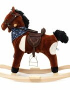 BABY MIX Calut balansoar din plus cu melodie de cowboy si efect de galop Arthur maro deschis