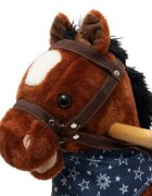BABY MIX Calut balansoar din plus cu melodie de cowboy si efect de galop Arthur maro deschis