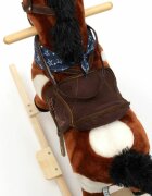 BABY MIX Calut balansoar din plus cu melodie de cowboy si efect de galop Arthur maro deschis