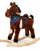 BABY MIX Calut balansoar din plus cu melodie de cowboy si efect de galop Arthur maro deschis