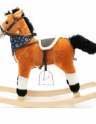 BABY MIX Calut balansoar din plus cu melodie de cowboy si efect de galop maro deschis