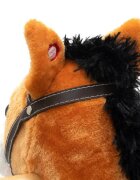 BABY MIX Calut balansoar din plus cu melodie de cowboy si efect de galop maro deschis