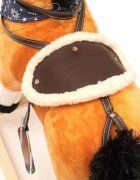 BABY MIX Calut balansoar din plus cu melodie de cowboy si efect de galop maro deschis