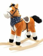 BABY MIX Calut balansoar din plus cu melodie de cowboy si efect de galop maro deschis