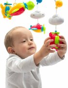 BABY MIX Carusel muzical pentru patut bebelusi Blue